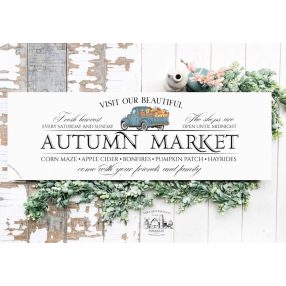 2387 Autumn Market - Kék autó 