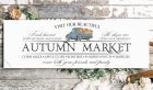 2387 Autumn Market Blue Truck 60x20 cm