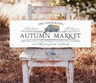 2387 Autumn Market Blue Truck 60x20 cm