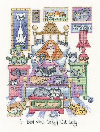 hc-1331a In Bed With Crazy Cat Lady 22x30 cm