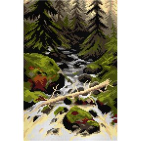 3637 Stanislaw Witkiewicz - Patak az erdőben 24x36 cm