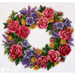 SK238 Rose Wreath 23x24 cm
