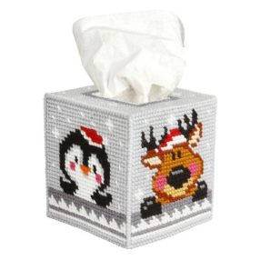 SA5107 Papír zsebkendő tartó - tél 13x12x12 cm