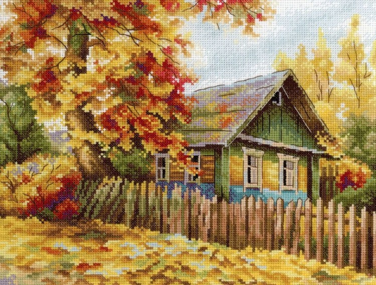 A*様 house on the hill Checker 90 SNV839 House on the hill 20x25 cm - E-kuckó needlework websh