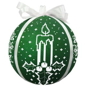 ZU10779 Christmas ball with a candle 15 cm
