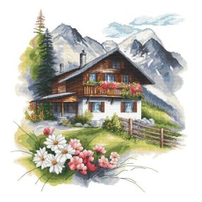Z10791 Alpine hut 40x40 cm