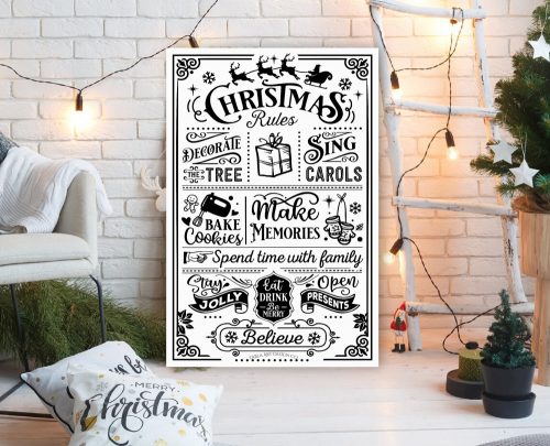 2522 Christmas rules 45x30 cm