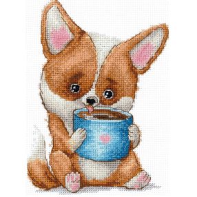 SANK-62 Coffee lovers - Corgi 11x15 cm