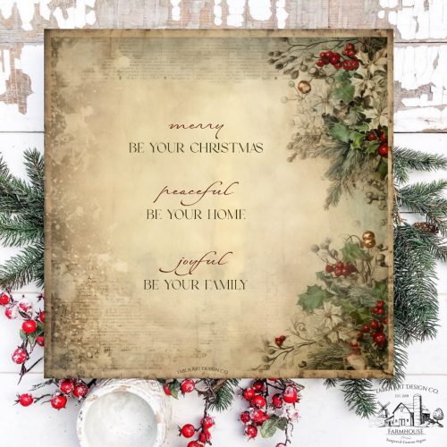 2520 Merry be your Christmas - tekercs 25x25 cm