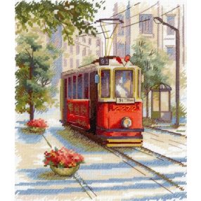 SNV884 Old tram 28x16 cm