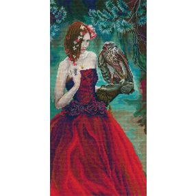 M724 Girl with hawk 19,5x39 cm