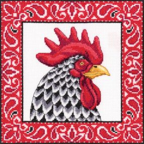 M660 Handsome rooster 22,5x22,5 cm