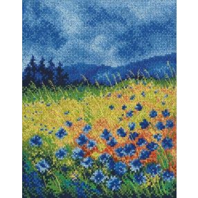 M625 Skyblue cornflowers 18x22 cm