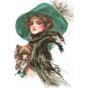 M478 Lady with dog 29x42 cm