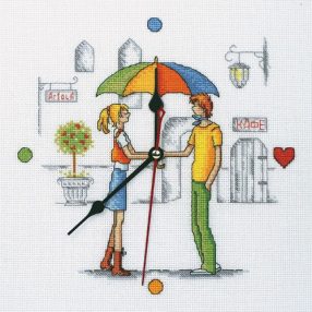 M40002 Couple Under Her Umbrella 25x25 cm