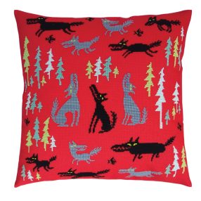 CU062 Wolves and spruces 40x40 cm