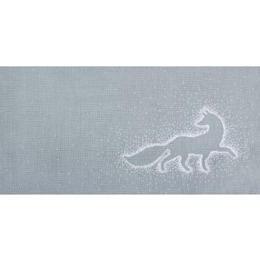 CU016 Snow silver. Fox 50x30 cm