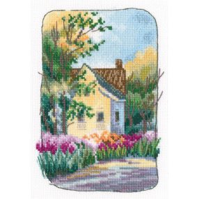 C342 Grandmother's old garden 12x17 cm