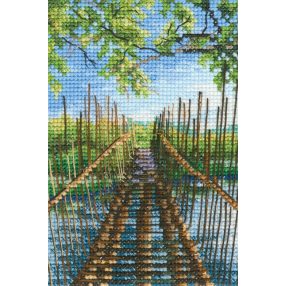 C313 Foot-bridge on the Austin lake 9x13,5 cm