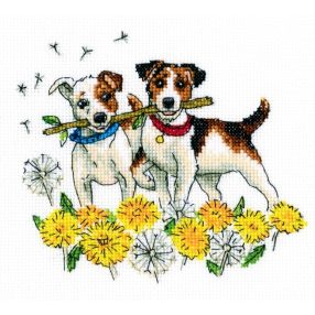 C301 Running for dandelions 15,5x13,5 cm