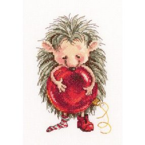 C270 Hedgehog trying on the shoes 10x16 cm