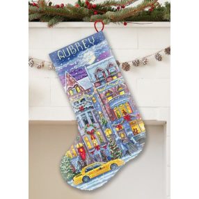 Leti 8085 Winter Townhouse Stocking 24,5x37cm