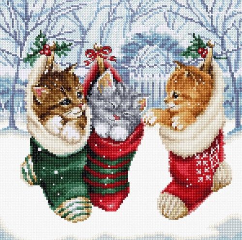 Leti 8087 Snowy Kitties 24x24 cm