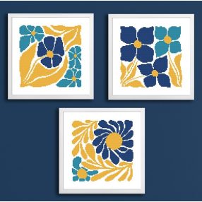 Z10865 Ascetic flowers 16x16 cm