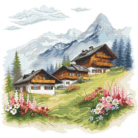 Z10789 Alpine huts 40x40 cm