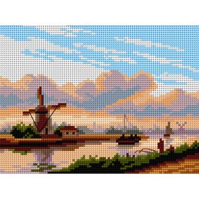 3504 L.J.Kleijn- Nyári táj 18x24 cm