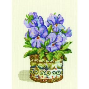 C190 Purple violets 14x18 cm