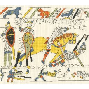 XBT05 Bayeux Tapestry - The Demise Of King Harold 30x26 cm