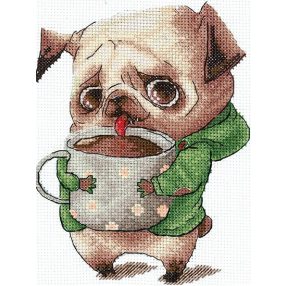SANK-63 Coffee lovers. Pug 11x14 cm