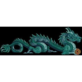 SANN-34 Jade Dragon 48,5x16,5 cm