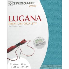 Zweigart Lugana Metallic Blue 3835-6136 25ct 48x68 cm