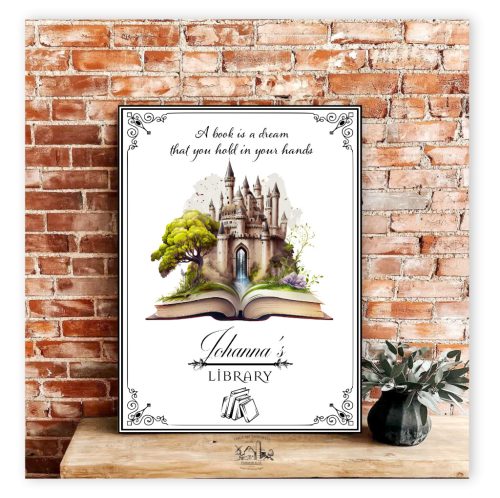 4001 A book is a dream - castle 40x30 cm