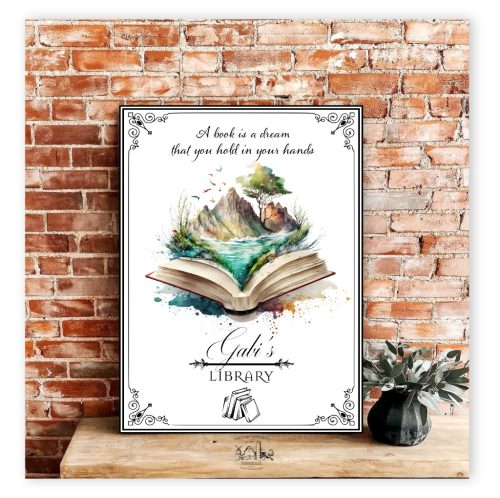 4002 A book is a dream - tenger 40x30 cm