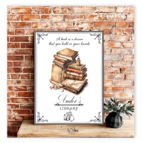 4003 A book is a dream - régi könyvek 40x30 cm