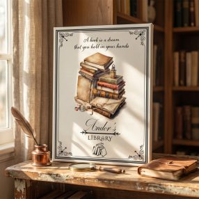 4003 A book is a dream - régi könyvek 40x30 cm