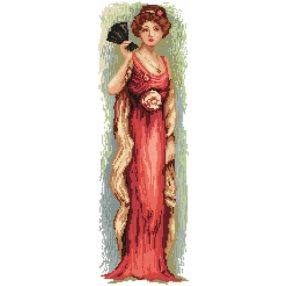 4544 Woman with a Fan 18x56 cm