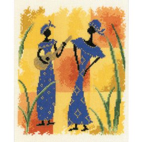 2002 75.092 Afrikai nők kékben 20x26 cm (kifutott)