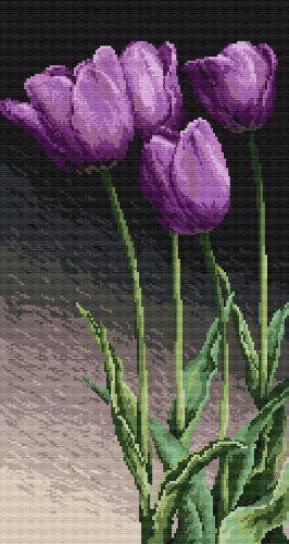 4446 Lila tulipánok 30x57 cm