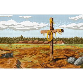 4269 J. Chelmonski - Kereszt 30x47 cm