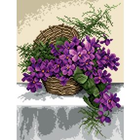 5311 Violák a kosárban 25x33 cm