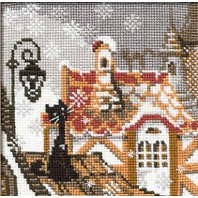 610 Cats On The Roof 13 x 13 cm