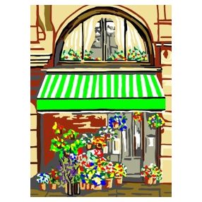 9316 Virágbolt 30x40 cm