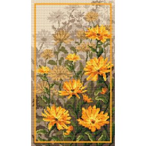 Z4471 Marigold flowers 20 x 34 cm