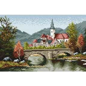 Z4288 Landscape with the castle 20 x 30 cm