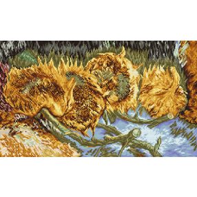 Z8006 V. Van Gogh - Four Cut Sunflowers 33 x 55 cm