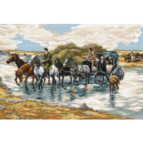 Z8003 A. Wierusz-Kowalski- Átkelés a folyón 41 x 61 cm